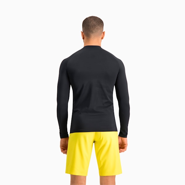 PUMA Swim Men's Long Sleeve Rash Guard, black, extralarge-GBR