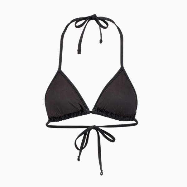 PUMA Swim Women's Triangle Bikini Top, black, extralarge-GBR
