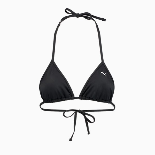 PUMA Swim Women's Triangle Bikini Top, black, extralarge-GBR