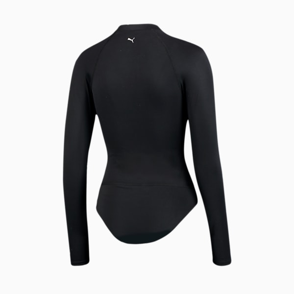 PUMA Swim Women's Long Sleeve Surf Suit, black, extralarge-GBR