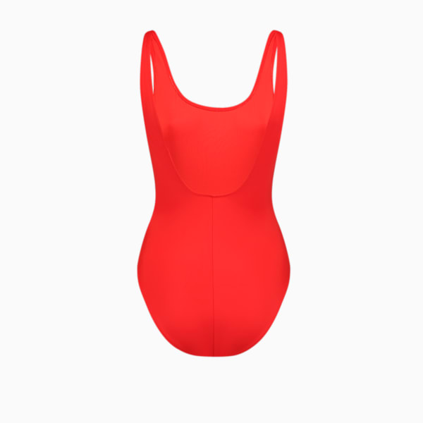 PUMA Swim Women's 1 Piece Swimsuit, red, extralarge-GBR