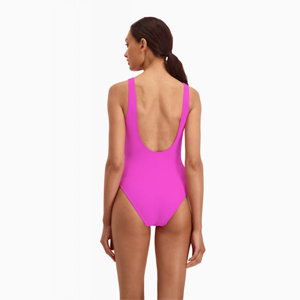PUMA Swim Women's 1 Piece Swimsuit, orchid pink