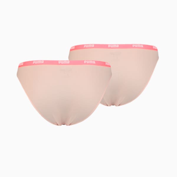 PUMA Women's Bikini Underwear 2 Pack, light pink