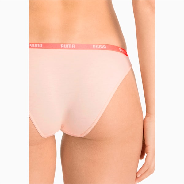 PUMA Women's Bikini Underwear 2 Pack, light pink