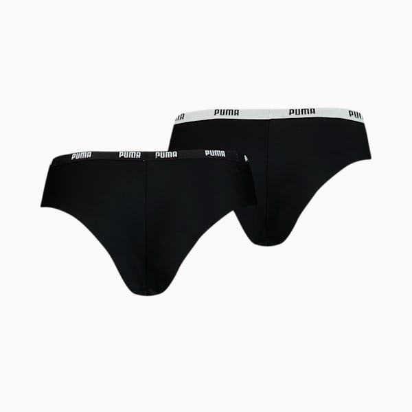 PUMA Women's Microfiber Brazilian 2 Pack, black, extralarge-GBR
