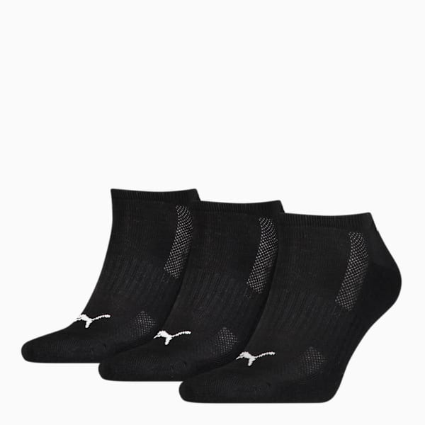PUMA Unisex Cushioned Sneaker Trainer Socks 3 Pack, black, extralarge