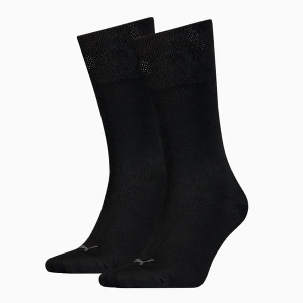 PUMA Men's Classic Pique Socks 2 Pack, black, extralarge-GBR