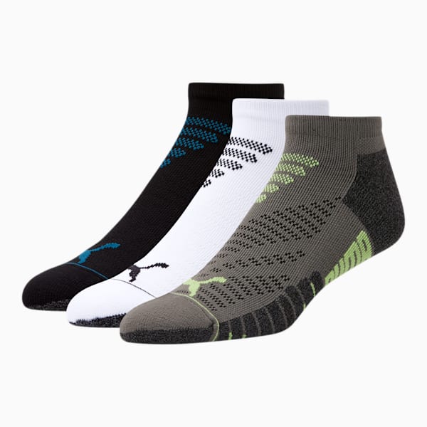 Men's Terry Low-Cut Socks (3 Pack), BLUE / BLACK, extralarge