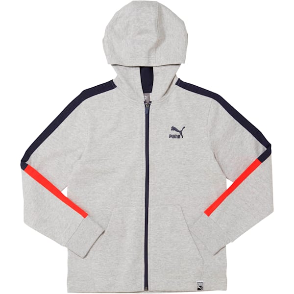 Boys' T7 Colorblock Hoodie JR, LT HEATHER GREY, extralarge