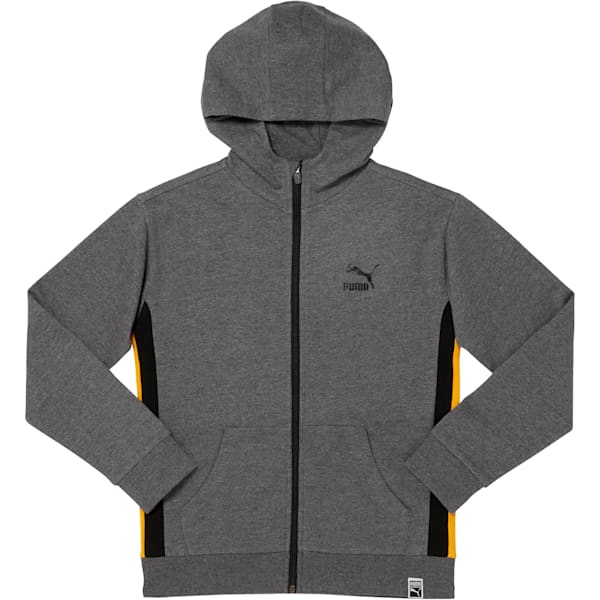 Boys' Color Block Hoodie JR, CHARCOAL HEATHER, extralarge