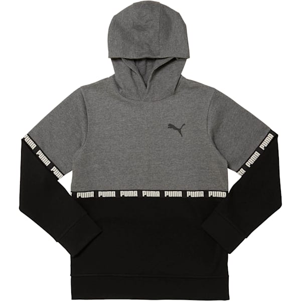 Boys' Colorblock Hoodie JR, CHARCOAL HEATHER, extralarge