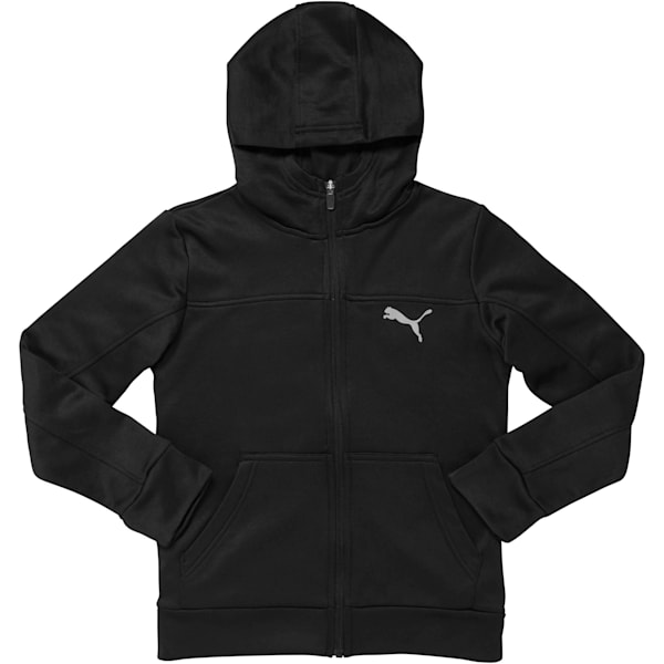 Boys' Fleece Zip Up Hoodie JR, PUMA BLACK, extralarge