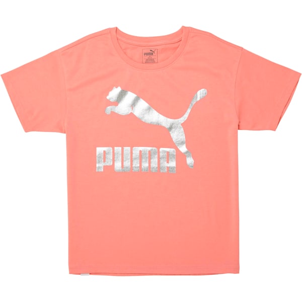 Girls' Cotton Jersey Drop Shoulder Tee JR, SHELL PINK, extralarge