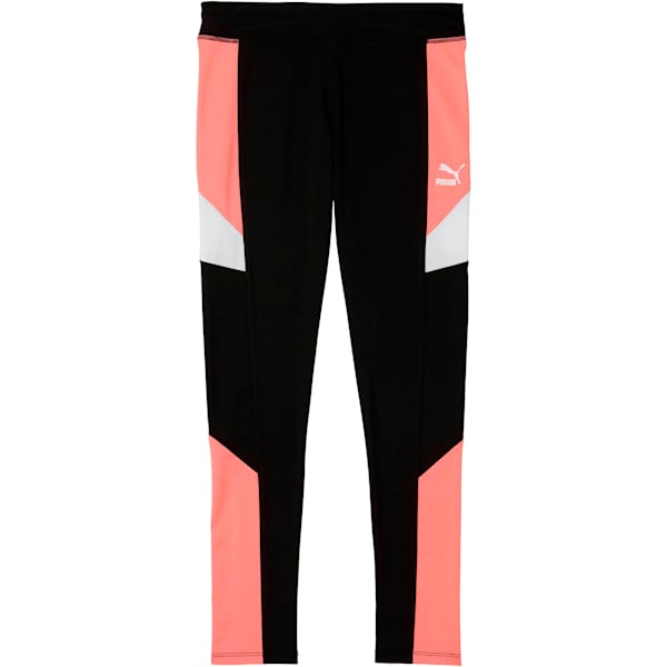 Girls' Colorblock Spandex Leggings JR, PUMA BLACK, extralarge