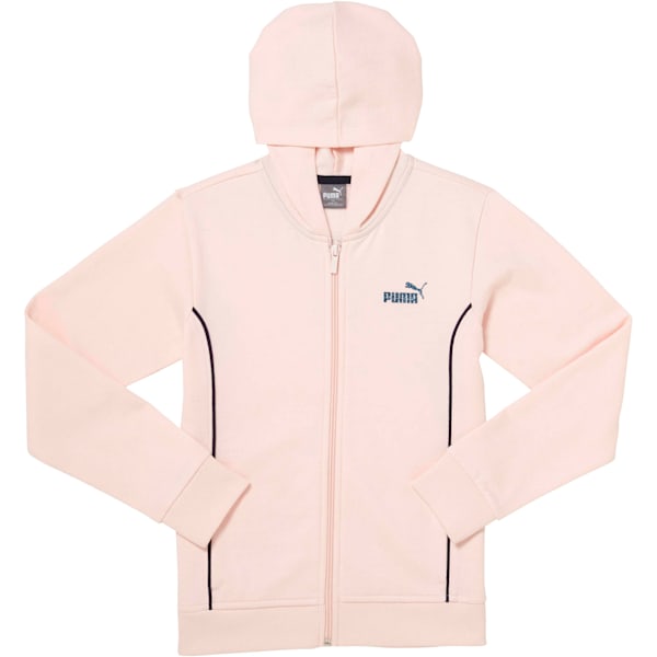 Girls' Full Zip Hoodie JR, PEARL, extralarge