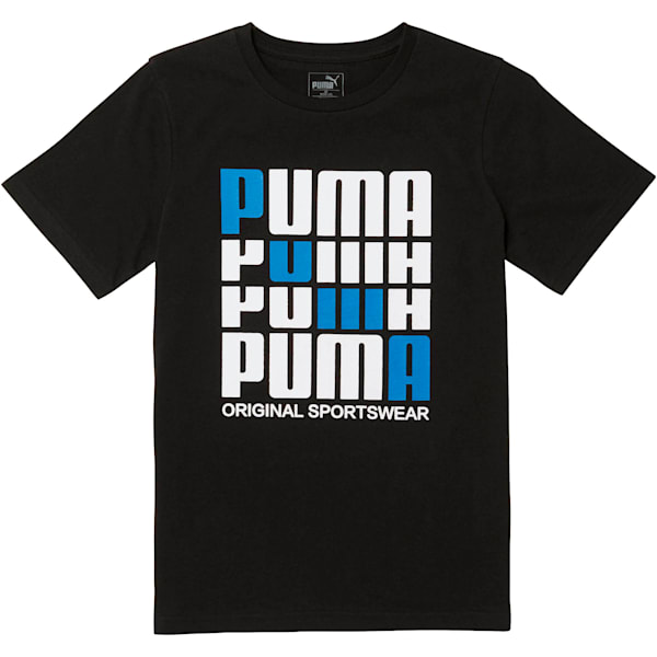 Boys' Cotton Jersey Tee JR, PUMA BLACK, extralarge