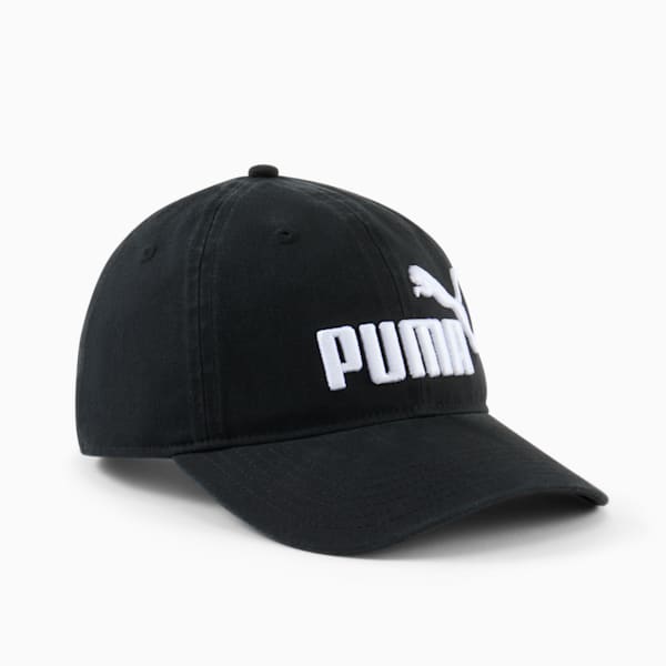 PUMA #1 Relaxed Fit Adjustable Hat, Black/White, extralarge