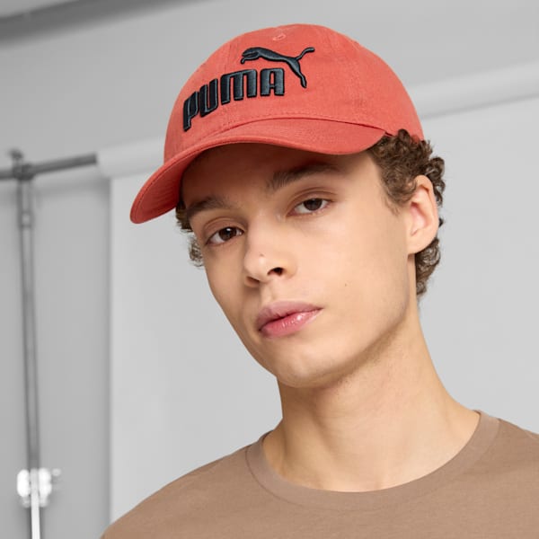 PUMA #1 Relaxed Fit Adjustable Hat, DARK RED, extralarge