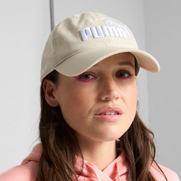 PUMA #1 Relaxed Fit Adjustable Hat, WHITE/NUDE, extralarge