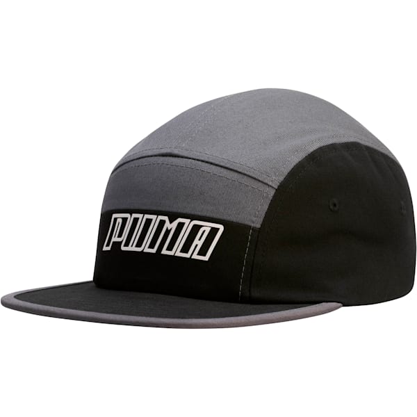 Streak 5 Panel Adjustable Cap, Grey/Black, extralarge