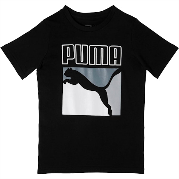 Boys' Graphic Tee JR, PUMA BLACK, extralarge