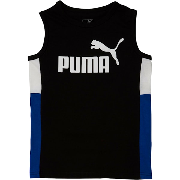 Boys' Color Block Muscle Tank JR, PUMA BLACK, extralarge