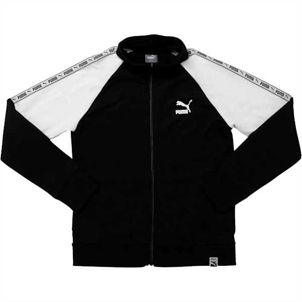 Boys' Terry Track Jacket JR, PUMA BLACK, extralarge