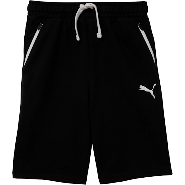 Boys' Zip Pocket Shorts JR, PUMA BLACK, extralarge