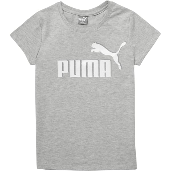 Girl’s Cotton Jersey Logo Tee JR, LIGHT HEATHER GREY, extralarge