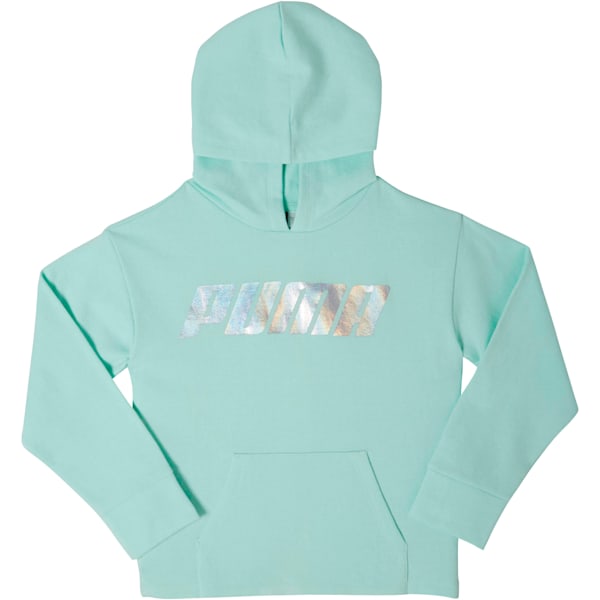 Girls' Fleece Pullover Hoodie JR, FAIR AQUA, extralarge