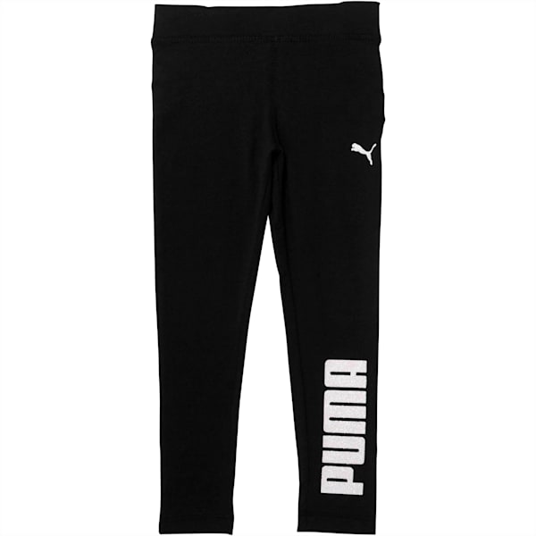 Little Kids' Spandex Fashion Leggings, PUMA BLACK, extralarge