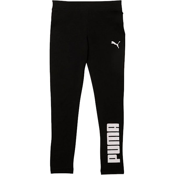 Girls' Spandex Fashion Leggings JR, PUMA BLACK, extralarge