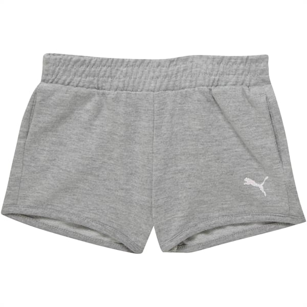 Little Kids' French Terry Shorts, LIGHT HEATHER GREY, extralarge