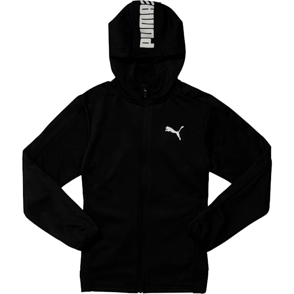 Boys' Full Zip Hoodie JR, PUMA BLACK, extralarge