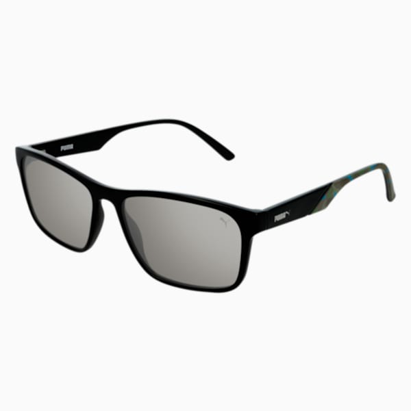 PUMA Classic Rectangle Sunglasses, BLACK, extralarge