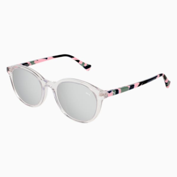 PUMA Kids Round Sunglasses, CRYSTAL, extralarge