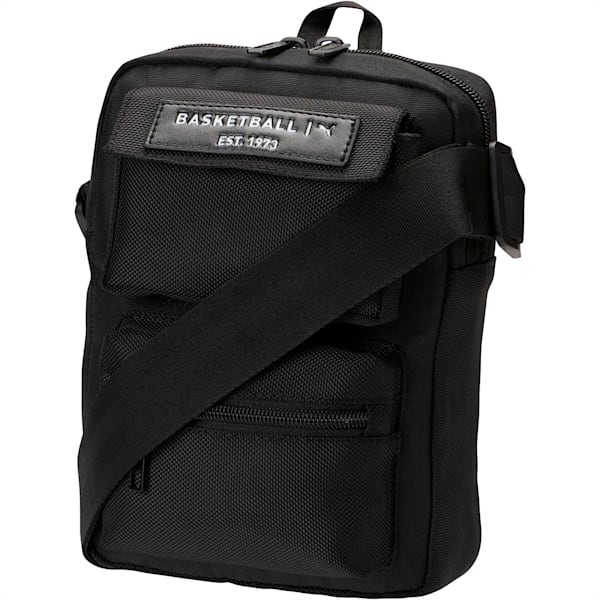 PUMA Solid Portable Shoulder Bag, Black, extralarge