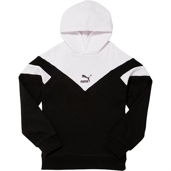 MCS Pack Boys' Colorblocked Hoodie JR, PUMA BLACK/WHITE, extralarge