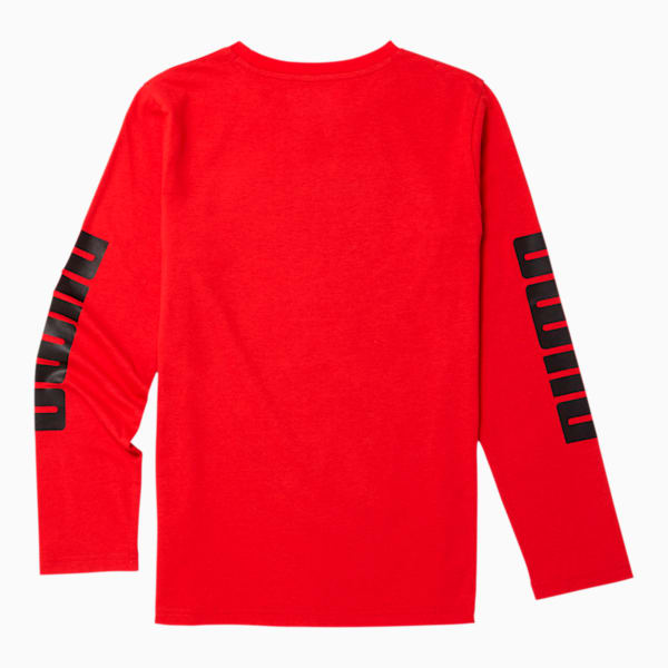 Rebel Boys' Long Sleeve Graphic Tee JR, HIGH RISK RED, extralarge