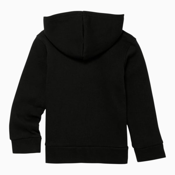 No.1 Logo Little Kids' Fleece Zip Up Hoodie, PUMA BLACK, extralarge