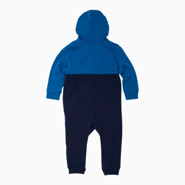 Colorblocked Fleece Infant Zip Up Hoodie Coverall, GALAXY BLUE, extralarge