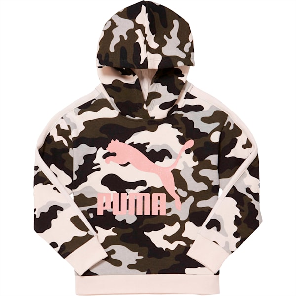 Classics Camo Archive Logo Little Kids' Fleece Hoodie, FOREST NIGHT, extralarge