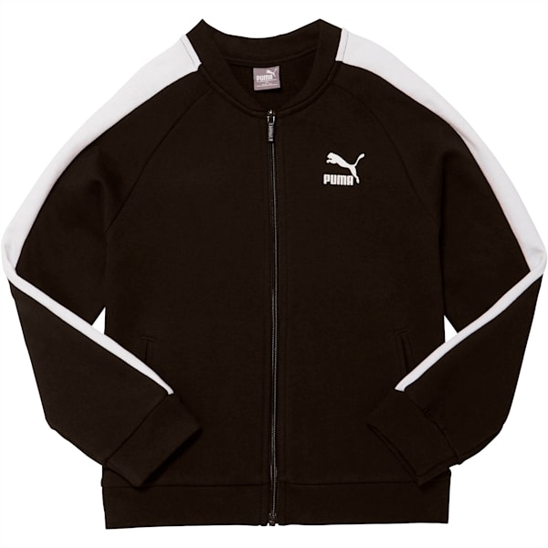 Girls' T7 Track Jacket JR, PUMA BLACK, extralarge