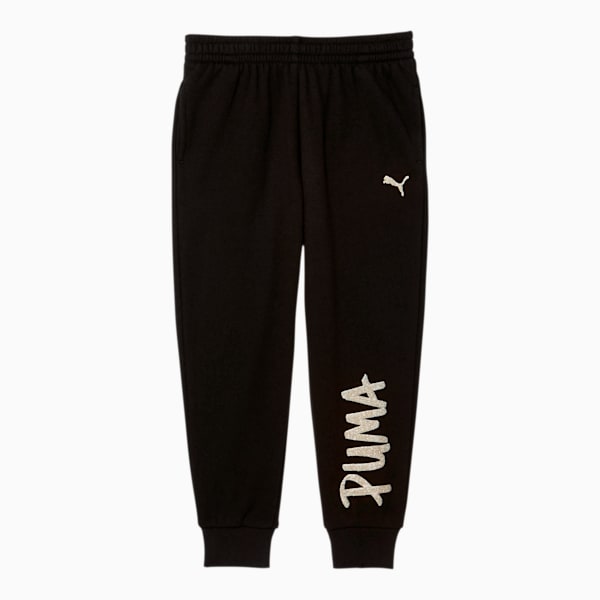 Tag Little Kids' Fleece Joggers, PUMA BLACK, extralarge