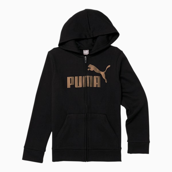 No. 1 Logo Pack Boys' Full Zip Hoodie JR, PUMA BLACK, extralarge