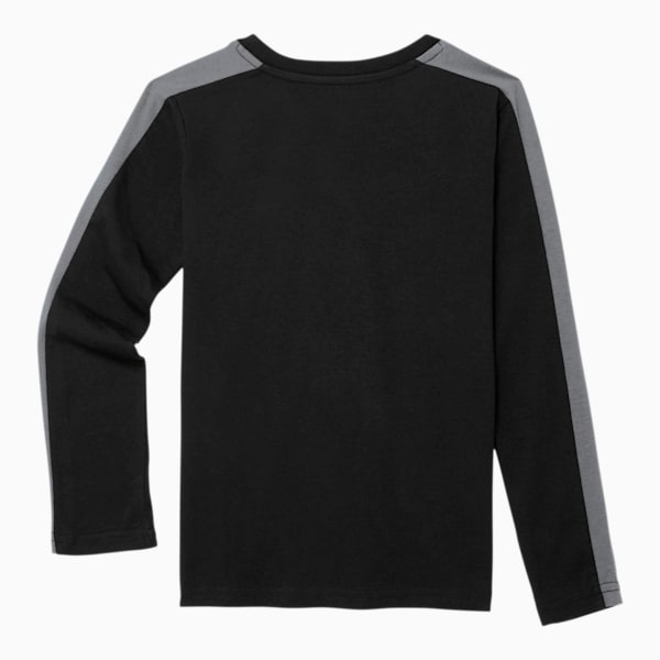 Luxe Pack Little Kids' T7 Long Sleeve Tee, PUMA BLACK, extralarge