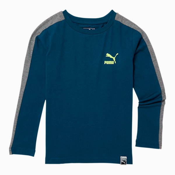 Luxe Pack Little Kids' T7 Long Sleeve Tee, GIBRALTAR SEA, extralarge