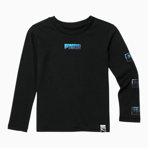Holiday Pack Toddler Long Sleeve Graphic Tee, PUMA BLACK, extralarge