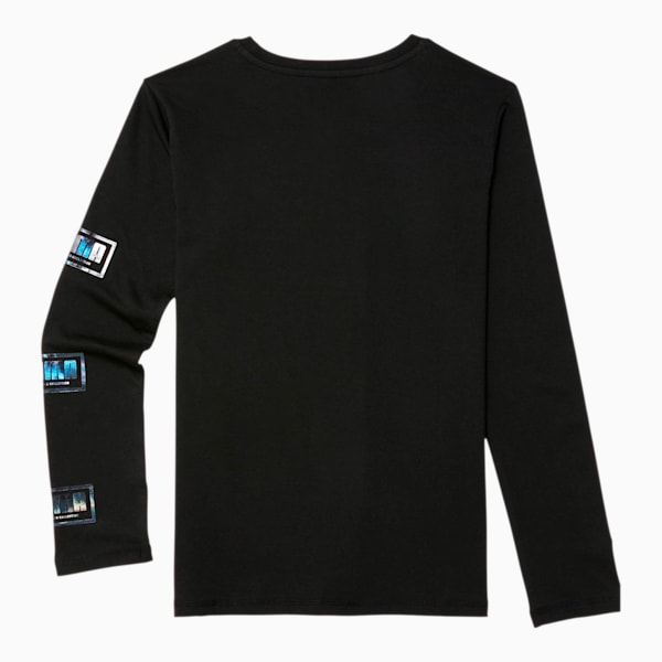 Holiday Pack Boys' Long Sleeve Graphic Tee JR, PUMA BLACK, extralarge