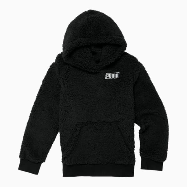 Sherpa Pack Boys' Hoodie JR, PUMA BLACK, extralarge